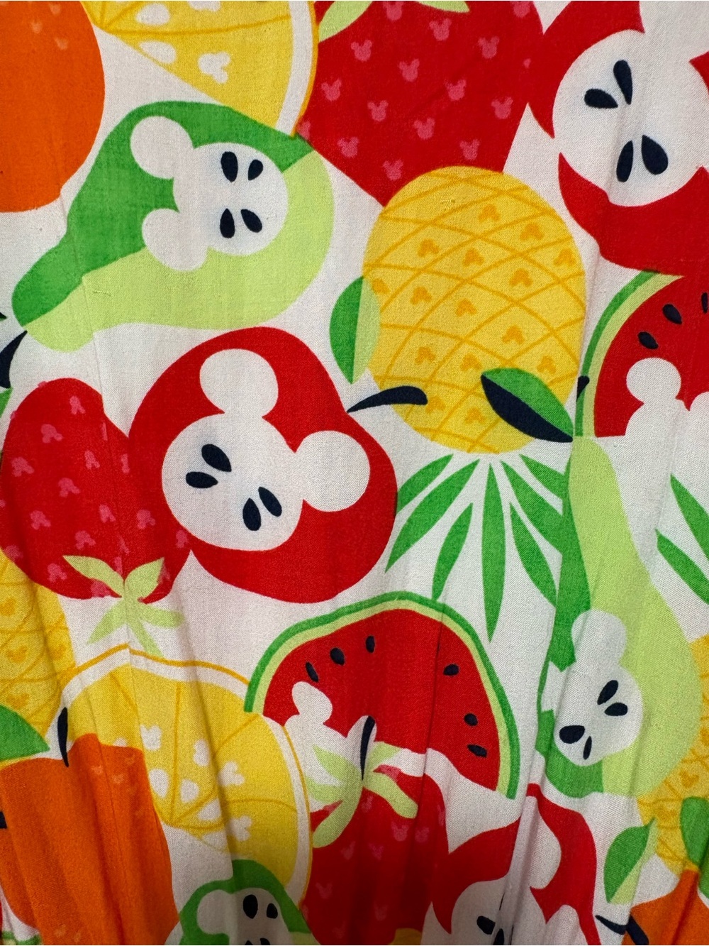 Tokyo Disney Tropical Fruit Caftan Cover-Up Hidden Mickey Size Large - Picture 2 of 5